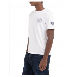 CAMISETA BLANCA REPLAY ESTAMPADO JAPONES