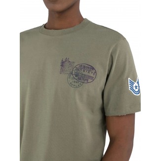 CAMISETA VERDE REPLAY ESTAMPADO JAPONES