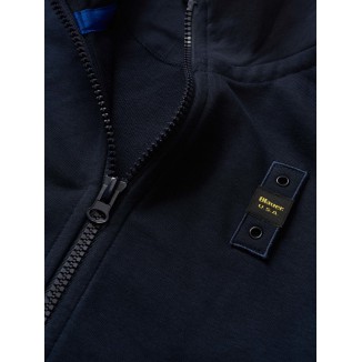 SUDADERA DE ALGODON BLAUER USA CREMALLERA - 