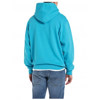 HOODIE REPLAY CON CAPUCHA COLOR TURQUESA